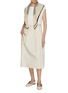 模特儿示范图 - 点击放大 - PESERICO - Bi-fabric Drawstring Dress