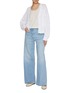 模特儿示范图 - 点击放大 - PESERICO - Wide Leg Washed Jeans