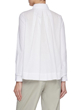 背面 - 点击放大 - PESERICO - Back Pleat Embellished Cuff Shirt
