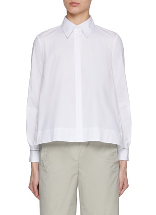 首图 - 点击放大 - PESERICO - Back Pleat Embellished Cuff Shirt