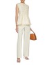 模特儿示范图 - 点击放大 - FABIANA FILIPPI - Straight Leg Wool Linen Pants