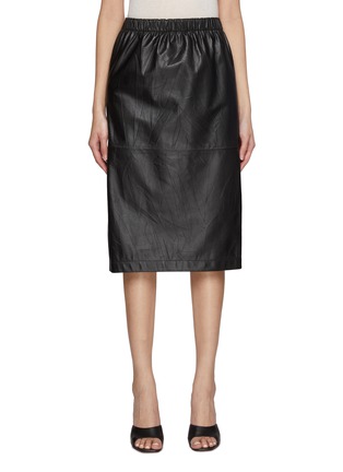 首图 - 点击放大 - FABIANA FILIPPI - Elastic Waist Leather Midi Skirt