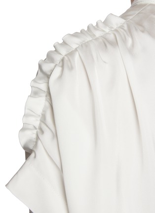  - FABIANA FILIPPI - Ruffle Shoulder Satin Top