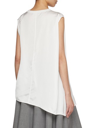 背面 - 点击放大 - FABIANA FILIPPI - Sleeveless Bi-fabric Cotton Satin Top