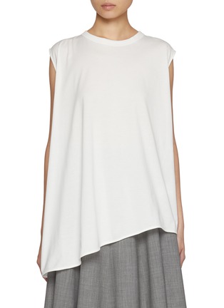 首图 - 点击放大 - FABIANA FILIPPI - Sleeveless Bi-fabric Cotton Satin Top