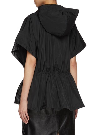 背面 - 点击放大 - FABIANA FILIPPI - Hooded Leather Taffeta Jacket