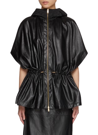 首图 - 点击放大 - FABIANA FILIPPI - Hooded Leather Taffeta Jacket