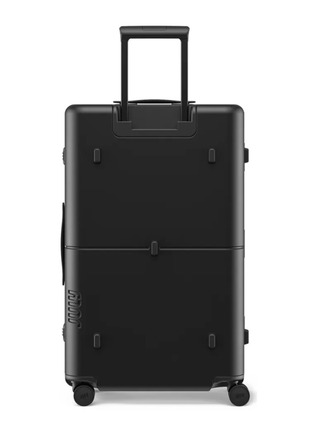  - JULY - Checked Plus Trunk Suitcase — Matte Black