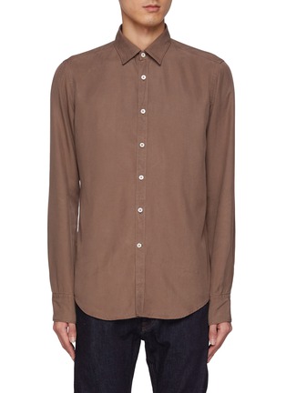 首图 - 点击放大 - CANALI - Point Collar Shirt