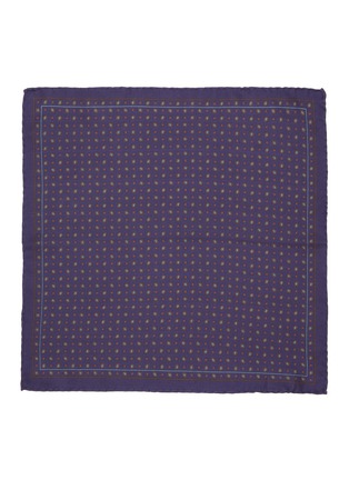 模特儿示范图 - 点击放大 - STEFANOBIGI MILANO - Silk Jacquard Pocket Square