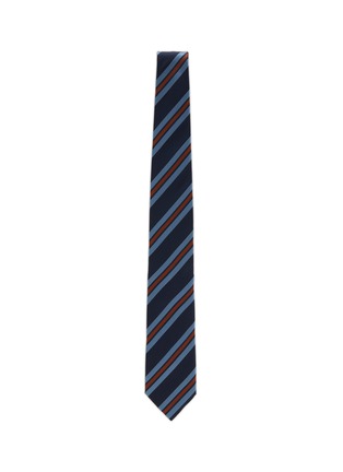 细节 - 点击放大 - STEFANOBIGI MILANO - Stripes Silk Oxford Tie