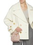 模特儿示范图 - 点击放大 - ROSANTICA - Selene Bridget Crystal Faux Pearl Crossbody Bag