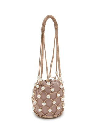 细节 - 点击放大 - ROSANTICA - Small Capri Ostrica Faux Pearl Crystal Embellished Bucket Pouch