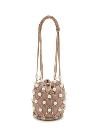 首图 - 点击放大 - ROSANTICA - Small Capri Ostrica Faux Pearl Crystal Embellished Bucket Pouch