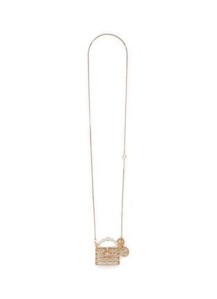 首图 - 点击放大 - ROSANTICA ACCESSORIES - Baby Holli Crystal Faux Pearl Brass Bag Chain