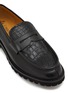 细节 - 点击放大 - TESTONI - Piuma Bordone Courmayeur Croco Leather Loafers