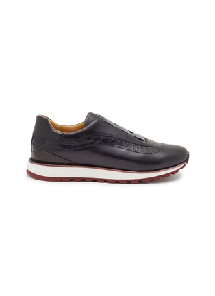 首图 - 点击放大 - TESTONI - Piuma Moena Croco Leather Low Top Men's Sneakers