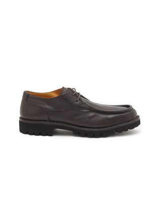 首图 - 点击放大 - TESTONI - Piuma Bordone Courmayeur Croco Leather Derby Shoes