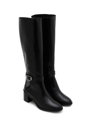 细节 - 点击放大 - STUART WEITZMAN - Esme Leather Knee High  Boots