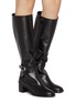 模特儿示范图 - 点击放大 - STUART WEITZMAN - Esme Leather Knee High  Boots