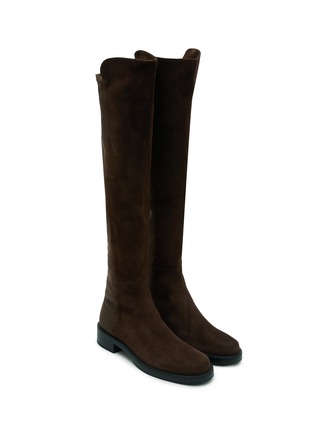 细节 - 点击放大 - STUART WEITZMAN - 5050 Bold 40 Suede Over-The-Knee Boots