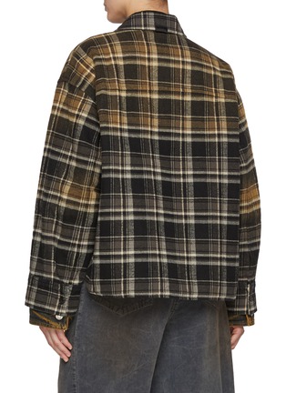 背面 - 点击放大 - JUUN.J - Tartan Denim Cuff Cotton Shirt Jacket