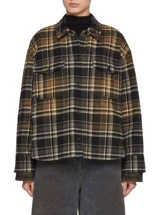 首图 - 点击放大 - JUUN.J - Tartan Denim Cuff Cotton Shirt Jacket
