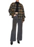 模特儿示范图 - 点击放大 - JUUN.J - Tartan Denim Cuff Cotton Shirt Jacket
