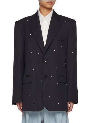 首图 - 点击放大 - KIMHĒKIM - Faux Pearl Embellished Oversized Single Breasted Blazer