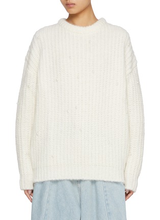 首图 - 点击放大 - KIMHĒKIM - Faux Pearl Embellished Cotton Sweater