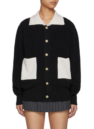 首图 - 点击放大 - KIMHĒKIM - Bicolour Polo Wool Cardigan