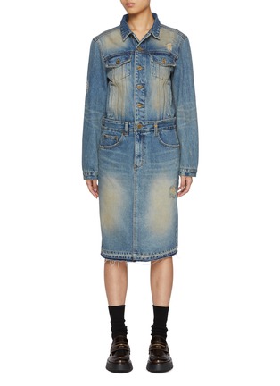 首图 - 点击放大 - WE11DONE - Medium Wash Denim Dress