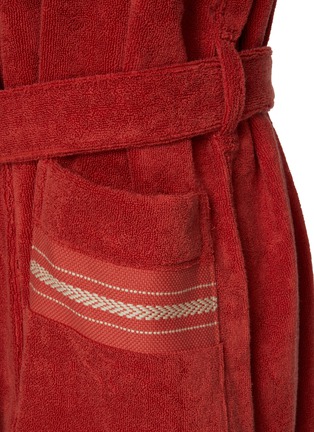  - FRETTE - Small Oasis Bathrobe — Garnet Red/Stone