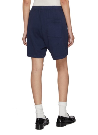 背面 - 点击放大 - SPORTY & RICH - Wellness Club Flocked Cotton Gym Shorts