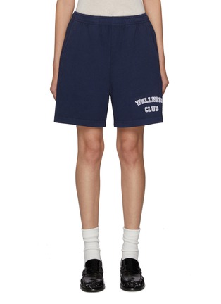 首图 - 点击放大 - SPORTY & RICH - Wellness Club Flocked Cotton Gym Shorts