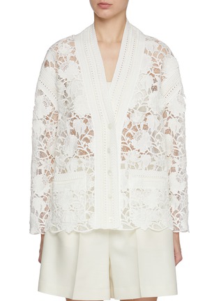 首图 - 点击放大 - ERMANNO SCERVINO - All-Over Lace Cardigan