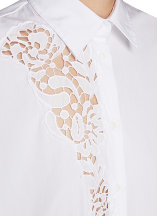  - ERMANNO SCERVINO - Cut-Out Embroidery Cotton Poplin Shirt