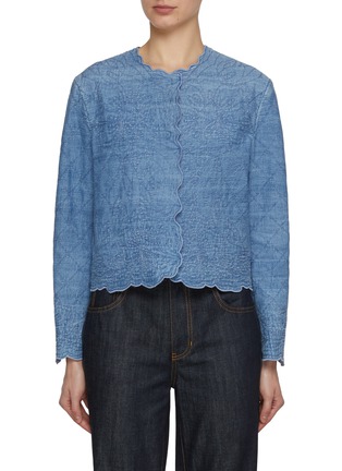 首图 - 点击放大 - ERMANNO SCERVINO - Collarless Floral Quilted Cotton Jacket