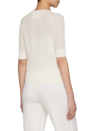 背面 - 点击放大 - ERMANNO SCERVINO - Lace Insert Fitted Cotton Blend Top
