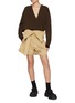 模特儿示范图 - 点击放大 - JW ANDERSON - Fold Over Cotton Trench Shorts