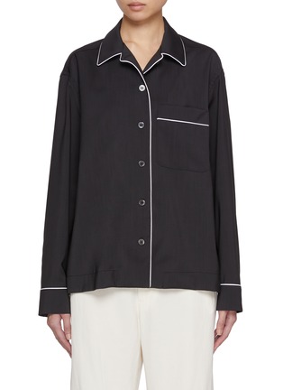 首图 - 点击放大 - BARENA - Piping Wool Pyjama Shirt