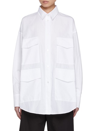 首图 - 点击放大 - BARENA - Patch Pocket Cotton Shirt