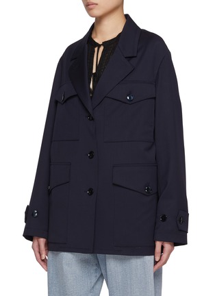 细节 - 点击放大 - BARENA - Patch Pocket Military Jacket