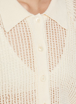  - BARENA - Cotton Open Knit Polo Sweater