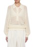 首图 - 点击放大 - BARENA - Cotton Open Knit Polo Sweater