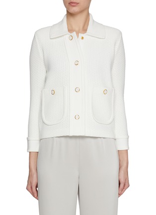首图 - 点击放大 - ST. JOHN - Collared Stretch Knit Jacket