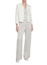 模特儿示范图 - 点击放大 - ST. JOHN - Collared Stretch Knit Jacket