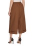 背面 - 点击放大 - YVES SALOMON - Drawstring Elasticated Cropped Leather Insert Cotton Poplin Pants