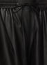  - YVES SALOMON - Cut-Out Hem Cropped Leather Wide Leg Pants