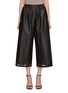 首图 - 点击放大 - YVES SALOMON - Cut-Out Hem Cropped Leather Wide Leg Pants